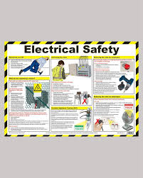 electrical safety first aid chart wallchart