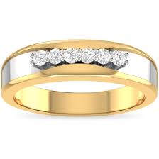 With gabriel & co.'s wide variety of precious metals, setting styles, fine diamonds and gemstones, you can customize a wedding anniversary band to match the bride's style and/or engagement ring. Buy Online Dgla Certified Round Cut Natural Diamond Rings 14k Yellow Gold Anniversary Rings Zifiti Com 994747
