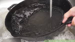 How To Clean A Burnt Cast Iron Skillet Cleaning Cast Iron Skillet Cast Iron Cast Iron Cleaning
