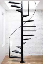 Cool Floating Black Iron Spiral Staircase With Round Base Plate And Handrail Of Fascinating Interior Staircase De Interior Staircase Diy Staircase Round Stairs