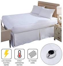 Perfect Fit Softheat Smart Heated Electric Mattress Pad With Safe Warm Low Voltage Technology Micro Plush Top Queen White In 2020 Electric Mattress Pad Heated Mattress Pad Mattress Pad