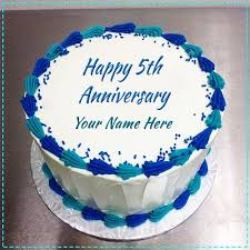 Name Birthday Cake For Sister In Law 5th Wedding Anniversary Cake With Name Happy Anniversary Cakes Anniversary Cake With Photo Anniversary Cake With Name
