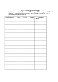 Looking to write a company credit card policy? Mbna Credit Card Sign Out Sheet Printable Pdf Download