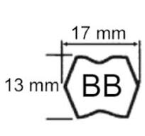 COURROIE DOUBLE FACE HEXAGONALE TYPE BB pour SPECIFIQUE ...