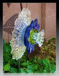 They are constructed to last, made from (mostly vintage and drilled) glass. Glass Flowers Art Glass Flowers Glass Flowers Glass Plate Flowers