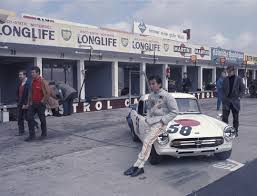 my father chilling before the nurburgring 1000km race with his honda s800 winning in his class tetsuikuzawa team touring car racing classic racing car racer