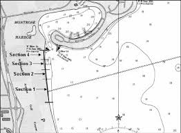 bathymetry for montrose to irving sections 1 4 from noaa