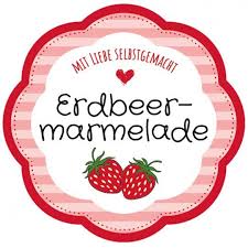 Etiketten für marmelade, konfitüre, chutneys und co.: Gratis Vorlage Etikett Blumenform Erdbeermarmelade Selbstgemacht Marmeladen Etikett Marmeladenetiketten Selbstgemacht