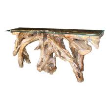 Chic Teak Teak Root Console Table Console Table Teak Teak Wood