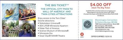 4 Off At Mall Of America Mall Of America America Online Coupons