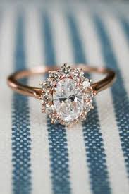 Rose Gold Engagement Rings Halo Vintage Oval Diamond Goldjewellerywedding Wedding Rings Vintage Rose Gold Halo Engagement Ring Wedding Rings Unique