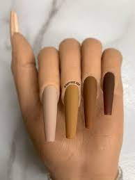 Chocolate City In 2021 Brown Acrylic Nails Long Square Acrylic Nails Long Acrylic Nails Coffin