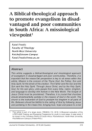 You have to convince the client that you're the best choice. Pdf A Biblical Theological Approach To Promote Evangelism In Disadvantaged And Poor Communities In South Africa A Missiological Viewpoint