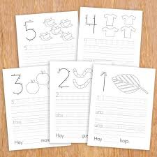 learn spanish numbers 1 10 tracing and writing worksheet bundle aprender a contar printable worksheets spanish for kids colouring pages handwriting practice