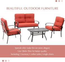 Alibaba.com is a true source of the finest products and wrought iron coffee table. Outdoor Furniture Patio Conversation Set Loveseat 2 Chairs Coffee Table With Cushion Lawn Front Porch Garden Metal Chair Set Wrought Iron Look Red Edge Cyber Com