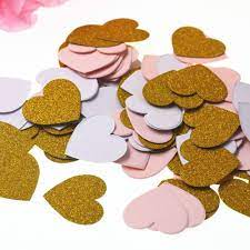 goedkope afbreekbare cofitte roze wit goud liefde hart papier confetti wedding party confetti tafel decorati feest decoraties diy feest decoraties brunch decor