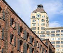 The dumbo historic district consists of properties bound by john street to the north, york street to the south, main street to the west, and bridge street to the. The Concrete Clock Tower Of Robert Gair An Iconic Dumbo Building Brownstoner