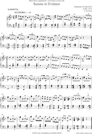 Johann sebastian bach on kunst der fuge site: Kp 064 L 058 Sonata In D Minor Piano Sheet Music By Domenico Scarlatti