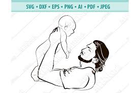 Download Dad And Baby Svg Father With Child Svg Love Dxf Png Eps 435089 Svgs Design Bundles
