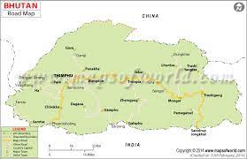 Rsta Bhutan Road Distance Map Bhutan Road Map – Mapsofworld.com