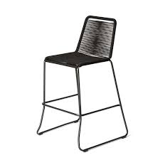 Rope Bar Counter Stool Black Cord Gratsdecor Com Bar Stools Modern Bar Stools Bar Chairs