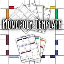 Monopoly geld muss ersetzt werden, lt. Leere Monopoly Vorlage Etsy