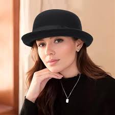 Eohak Women Bowler Derby Hat