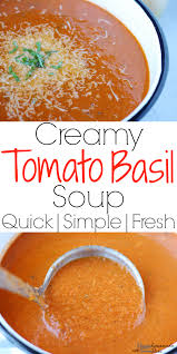 Creamy Tomato Basil Soup Recipe Creamy Tomato Basil Soup Food Processor Recipes Tomato Basil Soup Recipe
