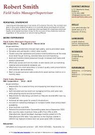 I am an outgoing and confident person who feels. Field Sales Manager Resume Samples Qwikresume