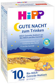 Hipp Bonne Nuit Pour Boire Farine De Cereales Au Lait Bio A Partir Du 10eme Mois 500g Schafi Shop