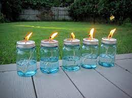 Diy Oil Lamps Diy Mosquito Repellent Mason Jars Citronella Candles