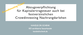 Unter der kapitalertragsteuer, welche kurz oft auch als kest. Ja Sagt Die Finanzverwaltung Kapitalertragsteuer Auch Fur Festverzinsliche Reine Nachrangdarlehen Beim Crowdinvesting