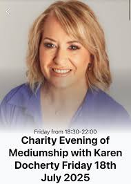 World renowned medium, Karen Docherty, will demonstrate an evening of  mediumship at a charity event at Papa Jacques, Broughty Ferry to raise  funds for The Kunta Kinteh School in Gambia 🇬🇲🙏❤️ Tickets £