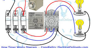 A Diagram About How On Delay Timer Works Or Star Delta Timer Working Diagram 2 Light Bulbs Controlled By Electrical Circuit Diagram Timer Electrical Projects