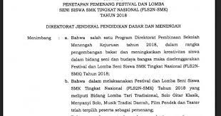 Mendapatkan suatu penetapan yang tertulis dari suatu badan, instansi, organisasi atau pejabat negara/pemerintah. Sk Pemenang Fls2n Smk Tahun 2018 Portal Subdit Peserta Didik Ditpsmk