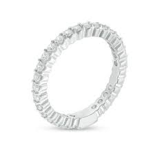 1 Ct T W Diamond Eternity Band In 14k White Gold