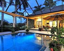 Indoor Pool Screened Pool Lanai Decorating Tropical Pool