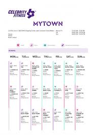 Membership rates vary depending on the type of package that is best suited for you. Mytown Celebrity Fitness All Freeclasses Timetable Page 001 Pictr Com