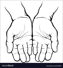 Empty Open Palms Royalty Free Vector Image Vectorstock Palm Tattoos Open Palm How To Draw Hands
