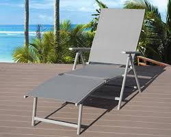 Kozyard Cozy Aluminum Beach Yard Pool Folding Reclining Adjustable Chaise Lounge Chair Gray Outdoor Chaise Lounge Chair Chaise Lounge Chair Patio Chaise