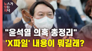 윤석열 전 검찰총장과 그의 가족 관련 의혹을 총정리한 자료로 알려진 이른바 '윤석열 x파일'의 존재가 알려지면서 야권 유력 대선 주자로 꼽히던. 1vdklrm3kg6opm