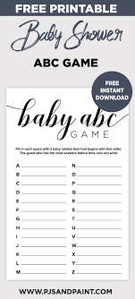 Free Printable Baby Shower Abc Game Free Printable Baby Shower Games Easy Baby Shower Games Printable Baby Shower Games