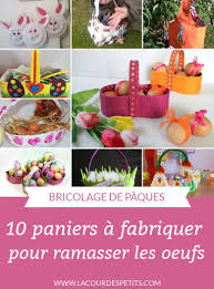 10 Paniers De Paques A Faire Soi Meme La Cour Des Petits Panier De Paques Panier De Paques Maternelle Bricolage De Paques Maternelle