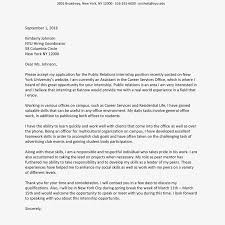 Sample Public Relations Internship Cover Letter
