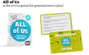 Can you lick your elbow? All Of Us The Family Trivia Game For All Generations Gen Z Gen Y Gen X Baby Boomers Por What Do You Meme Amazon Com Mx Juguetes Y Juegos
