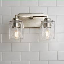 Faceted Square Glass Vanity Light 2 Light Shades Of Light Glass Vanity Vanity Lighting Rustic Light Fixtures