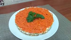 салат с курицей и корейской морковью и свежим огурцом Salat S Gribami Kuricej I Korejskoj Morkovyu Idei Dlya Blyud Kulinariya