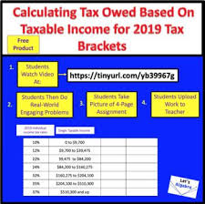 Distance Learning Free 2019 Tax Calculations Based On Taxable Income With Video Explanations For Distance Learning In 2020 Free Math Resources Free Math Math