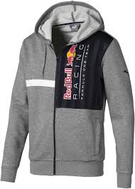 Red Bull Racing Logo Men S Hooded Sweat Jacket Puma Us Bull Clothes Red Bull Racing Red Bull