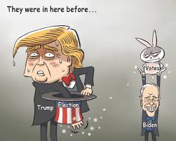 He may not be a slick liar like obama is, but he makes up for it in volume. 2020 11 06 Cartoon